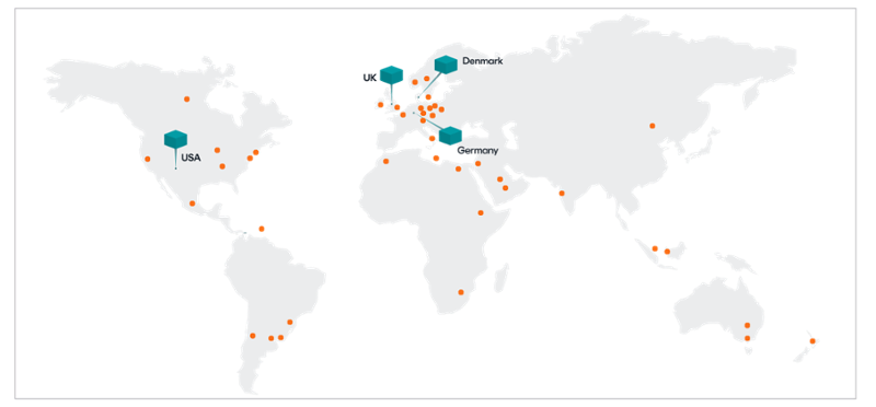 Cryptomathic Customer and office map-1